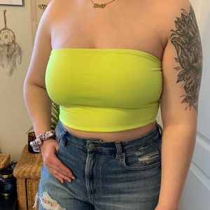 Neon Green Tube Top
